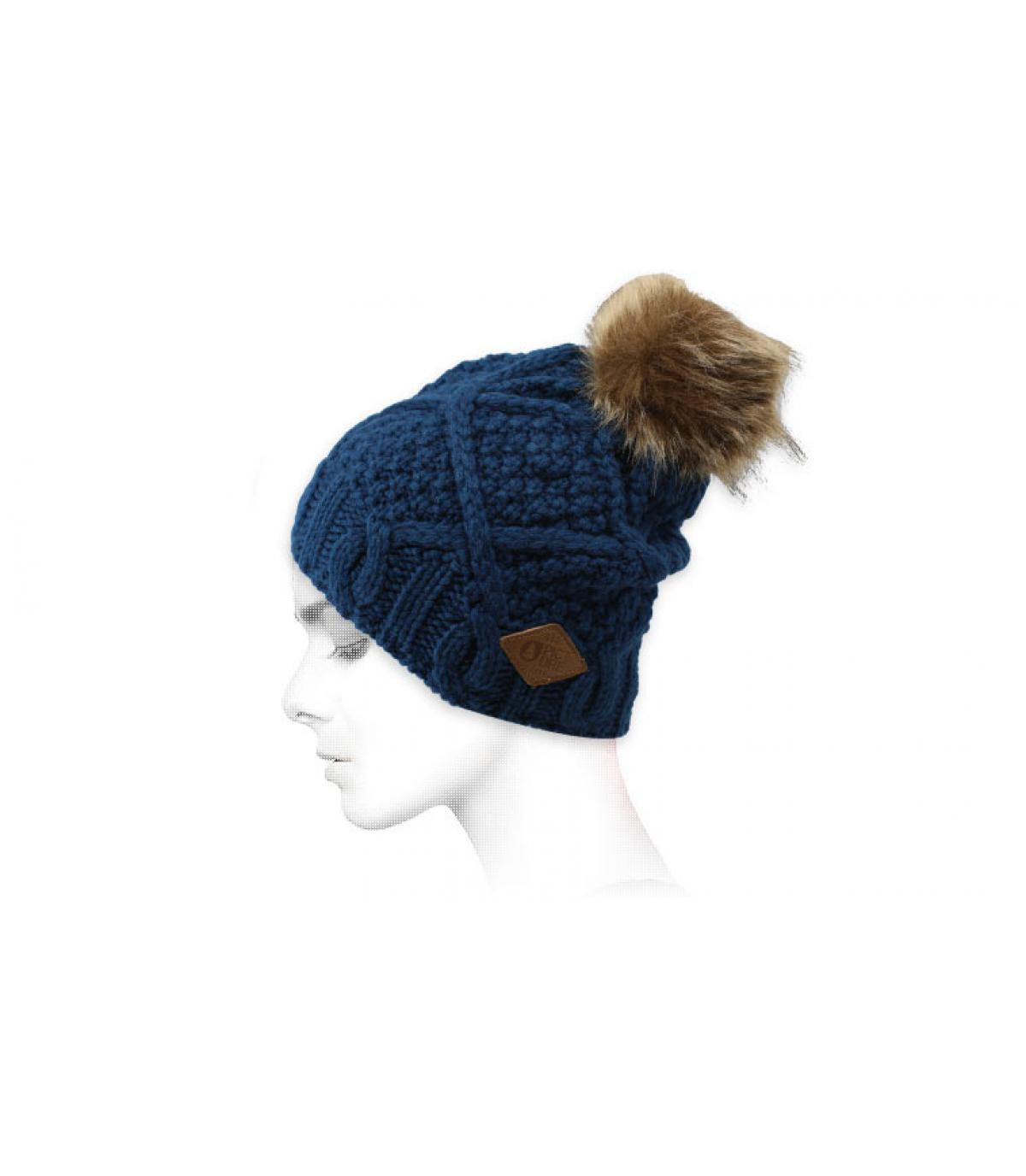 Mütze blau Fellbommel Jude Beanie petrol blue